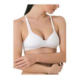 Beyaz Balensiz Pamuklu Modal Yumuşak Kaplı Sırtı Çapraz Soft Sütyen, 85B, İM2211-1-198IGP103478