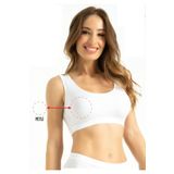Beyaz Bambu Pedli Kalın Askılı Rahat Büstiyer Sütyen, S, QN707-19804IGP27193576
