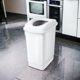 Beyaz Banyo Çöp Kovası 27 Litre Atık Kutusu Cafe Otel Çöp Kovası Geri Dönüşüm Kutusu 27 Litre