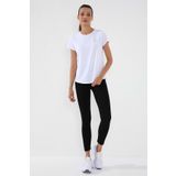 Beyaz Basic Kısa Kol Standart Kalıp O Yaka Kadın T-Shirt - 97144 | S