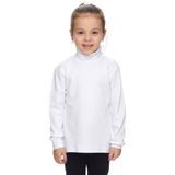 Beyaz Basic Kız Çocuk Çıtçıtlı Tam Balıkçı Yaka Şardonlu Kışlık Uzun Kollu Tişört - 2 Yaş