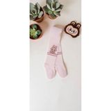 Beyaz Bebe Labubu Kız Çocuk Külotlu Çorap - 3 - 4 Yaş - Pudra