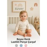 Beyaz Bebek Lastikli Çarşaf %100 Pamuklu Penye Park Yatak | 60X120 | 70X110 | 70X120 | 70X130 | 70X140 - 70 x 130 cm