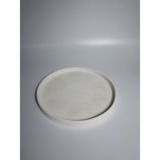 Beyaz Beton Yuvarlak Sunum Tepsisi 25 cm Büyük Boy