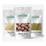 Beyaz Biber - Muskat Cevizi - Toz Defne Yaprağı (3x Doğal 100 Gr) Set | %100 Doğal ve Katkısız: Renklendirici, koruyucu veya yapay katkı maddesi içermez.