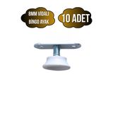 Beyaz Bingo Ayarlanabilir Ayak 8Mm Vidalı Masa Ayağı(Takım)(En Düşük Yük:13mm En Büyük Yük:22mm) Beyaz Beyaz - 10 Adet