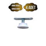 Beyaz Bingo Ayarlanabilir Ayak 8Mm Vidalı Masa Ayağı(Takım)(En Düşük Yük:13mm En Büyük Yük:22mm) Beyaz Beyaz - 4 Adet