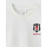 Beyaz Bisiklet Yaka Beşiktaş Baskılı Erkek Bebek Tişört