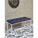 Beyaz Boyalı - L - Ayaklı 100 cm x 38 cm Oturak - Bench - Makyaj Taburesi - Makyaj Oturak Füme Renk 100 x 40 Boyut/ebat - Renkli