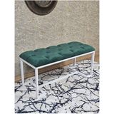 Beyaz Boyalı - L - Ayaklı 100 cm x 38 cm Oturak - Bench - Makyaj Taburesi - Makyaj Oturak Yeşil Renk 100 x 40 Boyut/ebat - Renkli