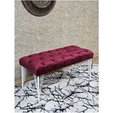 Beyaz Boyalı Tel Ayaklı 90 cm Puf Bench - Puf - Bench - Kasalı Oturak - Oturak - Yatak Ucu Puf Bordo Renk 90 x 41 Boyut/ebat - Renkli