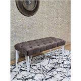 Beyaz Boyalı Tel Ayaklı 90 cm Puf Bench - Puf - Bench - Kasalı Oturak - Oturak - Yatak Ucu Puf Kahverengi Renk 90 x 41 Boyut/ebat - Renkli