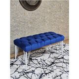 Beyaz Boyalı Tel Ayaklı 90 cm Puf Bench - Puf - Bench - Kasalı Oturak - Oturak - Yatak Ucu Puf Mavi Renk 90 x 41 Boyut/ebat - Renkli