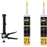 Beyaz Boyanabilir Silikonize Mastik Silikon Tabanca Seti 500GR x 2 Adet Silikon ve Tabancası Seti - 100 x 100 cm - (ClearEyelets)Black-RadiantOrchid