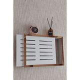 Beyaz-bronz 25x35x7 Cm Izgaralı Duvara Asılabilir Sigorta Ve Modem-wifi Saklama Kutusu! Saklama Kutusu