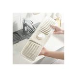 Beyaz Bulaşık Süngeri Banyo Lavabo Tezgahı Koruyucu Silikon Musluk Matı Su Geçirmez Kaymaz Plastik B