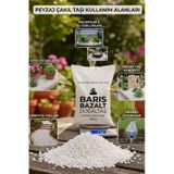 Beyaz Çakıl Taşı 25 Kg Doğal Dekoratif Taş Bahçe Peyzaj Saksı Teraryum Akvaryum Taşı
