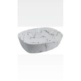 Beyaz Çanak Lavabo Mermer Desen Banyo Lavabo 48*37 Ölçü Seramik Lavabo