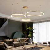 Beyaz Çember Ø40,60,80CM, 3000K Işık, Kumandalı, LED Lamba,yuvarlak Sarkıt Avize,modern Aydınlatma,dekoratif Işık