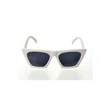 Beyaz Çerçeve Cat Eye Kadın Güneş Gözlüğü - Moda Gözlük - #