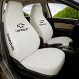 Beyaz Chevrolet Logolu Ön ve Arka Koltuk Kılıfı - Penye Kumaş Oto Servis Seti