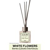 Beyaz Çiçekler Çubuklu Oda Kokusu Bambu Kokusu Kare Şişe White Flowers Reed Diffuser 100ml
