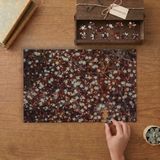 Beyaz Çiçekler Tasarımı 240 Parça Ahşap Puzzle Ahşap Kutuda MP06774