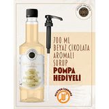 Beyaz Çikolata Kahve Şurubu 700ML Pompa Hediye - 700 ml