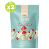 Beyaz Çikolata Kaplı Dondurularak Kurutulmuş Çilek Draje 2 x 60gr