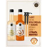Beyaz Çikolata ve Karamel Kahve Şurubu 700ML 2 Pompa Hediye - 700 ml