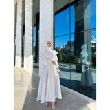Beyaz Cindy Tesettür Abiye - 44