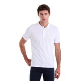 Beyaz Comfort Fit Düz %100 Pamuk Polo Yaka Polo Yaka Tişört