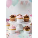 Beyaz Cupcake Kapsülü İçi Metalize Gold 25'li - Kek ve Cupcake Sunum Kapsülü