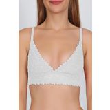 Beyaz Dantel Kapsiz Bralet Sutyen