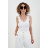 Beyaz Dantelli Atlet - S