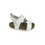Beyaz Deri Ve Ortopedik Bebek Sandalet Rr-B-0021