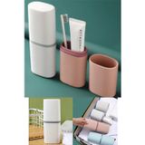 Beyaz Dikdörtgen Seyahat Kutusu Organizer Gözlük Diş Macunu Fırça Saklama Kabı 19,5x5,5x2,5 cm