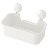 Beyaz Duş Sepeti Kare Ikea Banyo Raf Vantuzlu Sepet