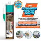 Beyaz Duşakabin Lavabo Küvet Pvc Plastik Silikon Silikonu Mutfak Küf Tutmaz 280 Ml