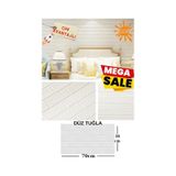 Beyaz Ekru Düz Tuğla Kendinden Yapışkanlı Esnek Silinebilir Duvar Paneli Kağıdı 1 Adet 70x38cm Nw63