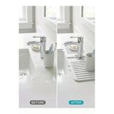 Beyaz Elastik Musluk Mat Su Tutucu Düzenleyici Silikon Kaydırmaz Mutfak Banyo Lavabo Tezgah Matı Pla