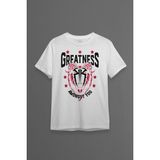 Beyaz Erkek Tişört Greatness Roman Reigns Gym Spor Fitness Baskılı T-Shirt - 001-Beyaz - 2XL