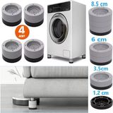 Beyaz Eşya Ayağı Çamaşır Makinesi Mobilya Titreşim Önleyici Kaydırmaz ve Yükseltici 4 Lü Set (8,5 Cm) - 001-Renkli - Option-1