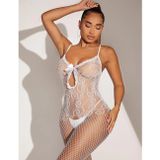 BEYAZ Fantezi Kadın Seksi Vücut Çorabı