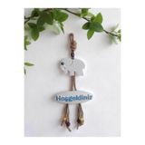 Beyaz Fil Dekoratif Hoşgeldiniz Kapı Duvar Süsü Beyaz 25 x 14