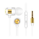 Beyaz Gold Mikrofonlu Kulaklık Sn-J01