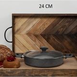 Beyaz Granit Karnıyarık Tencere 24 Cm, Dayanıklı ve Şık Mutfak Gereci - Seçenek 1