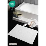 Beyaz Greek Ayak Havlusu - 50x70 Cm, 245 Gr, %100 Pamuk, Spa Ve Otel Banyo Paspası, Günlük Kullanıma Uygun Beyaz