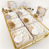 Beyaz Gül Kokulu Soya Wax Mumlar, Hediye Kutusunda, Düğün, Nişan, Bebek Için (10 Adet) - Seçenek 1