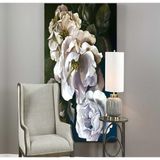 Beyaz Güller 2 Yağlı Boya Dokulu Tablo 100X150 Siyah Çerçeveli